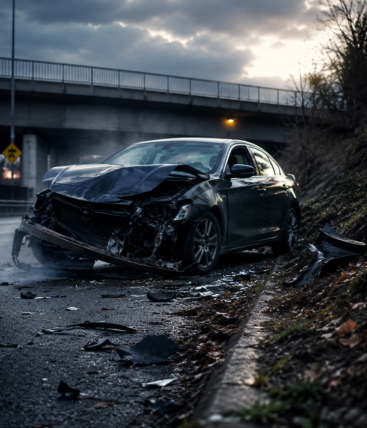 Single vehicle accident